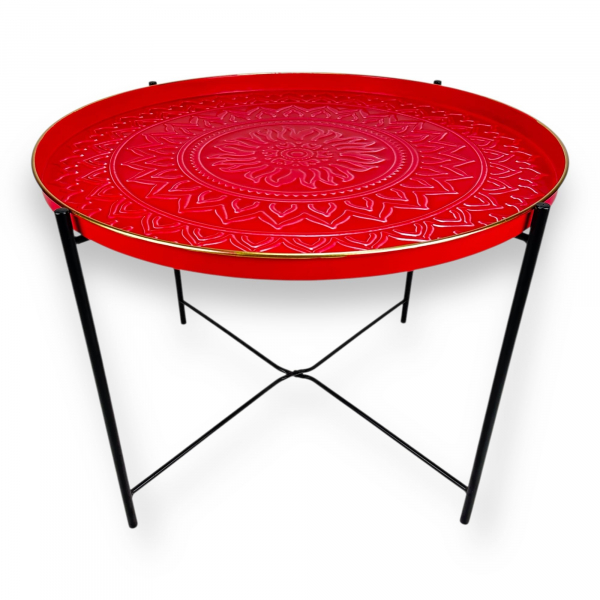 Tablett Vitoria Ø 60 cm – Klappbarer Tabletttisch im marokkanischen Design